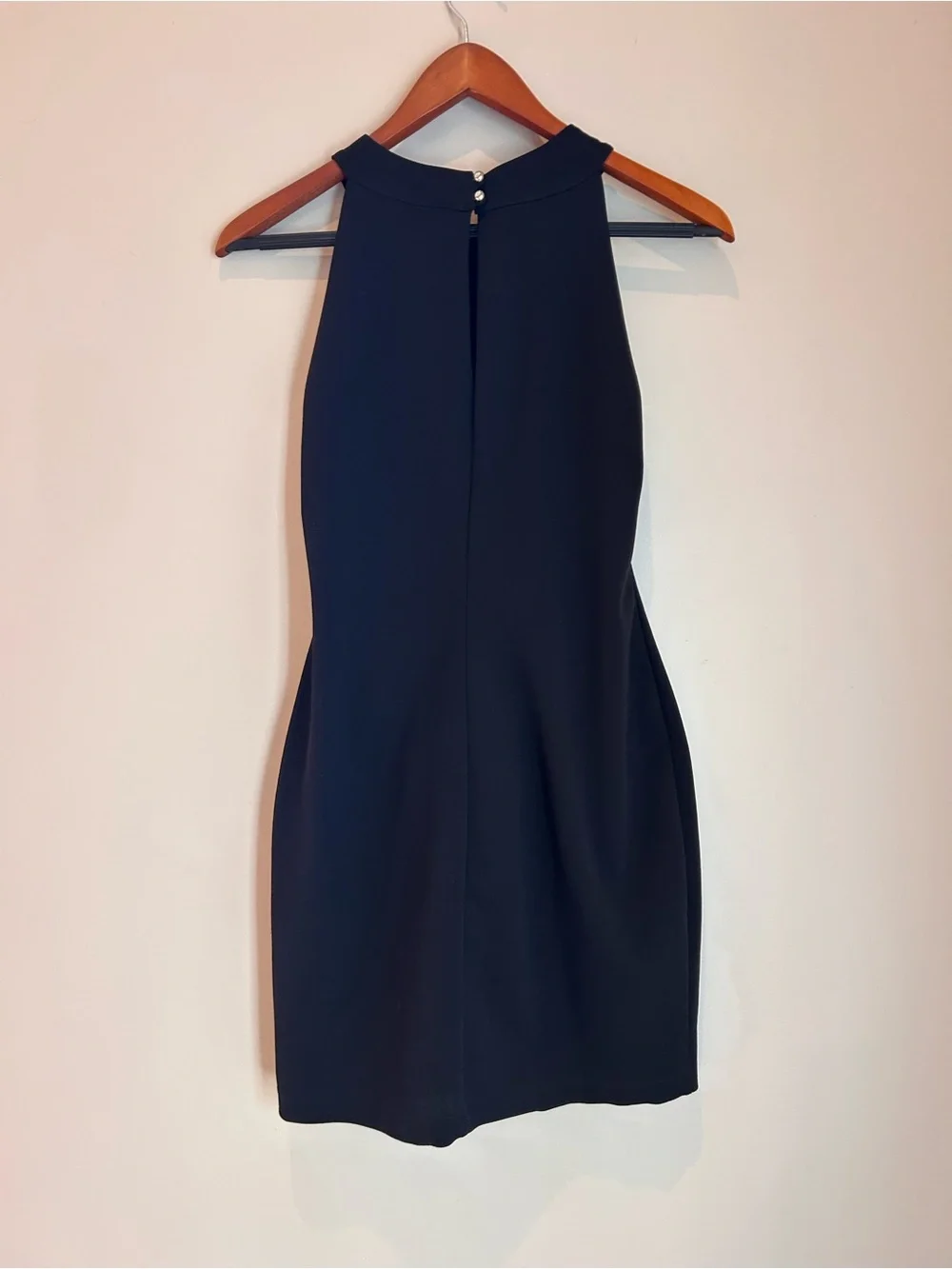 Emerald Sundae Black Pleated Neck Mini Dress - Picture 2 of 5